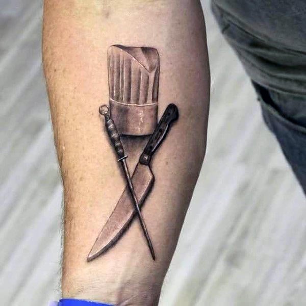 tatuaje cuchillo cocina chef 91