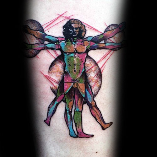 tatuaje hombre vitruvio 09