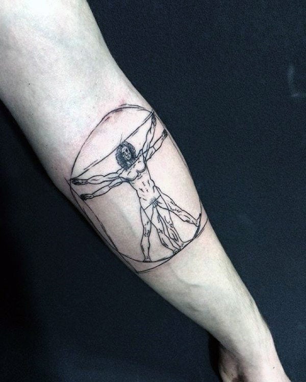 tatuaje hombre vitruvio 11