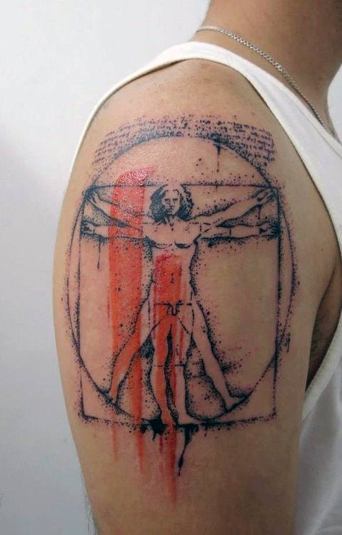 tatuaje hombre vitruvio 13
