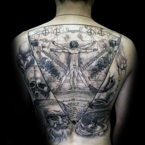 tatuaje hombre vitruvio 23