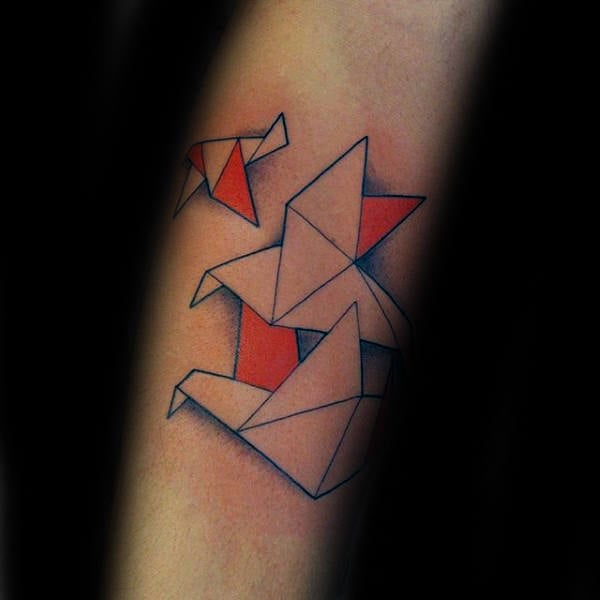 tatuaje origami papiroflexia 153