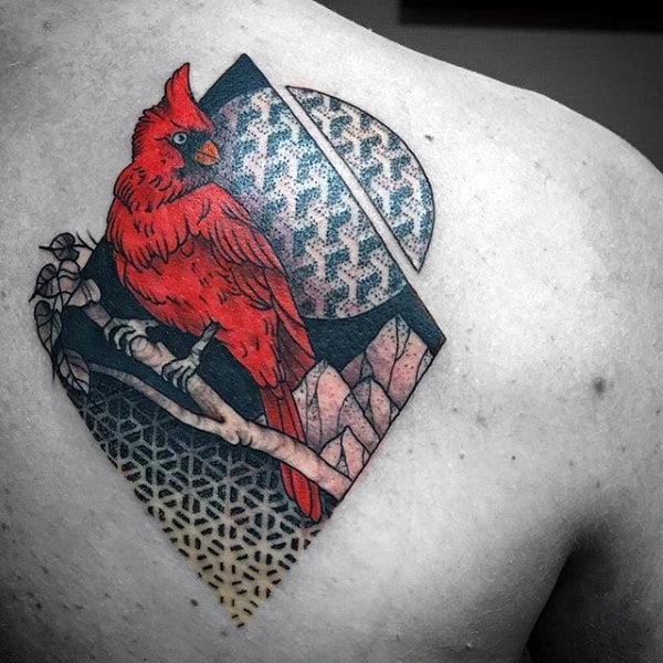 tatuaje pajaro cardenal 01