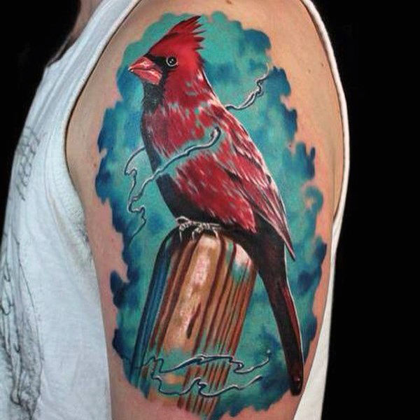 tatuaje pajaro cardenal 107
