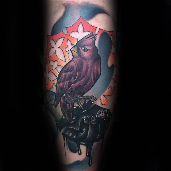 tatuaje pajaro cardenal 111