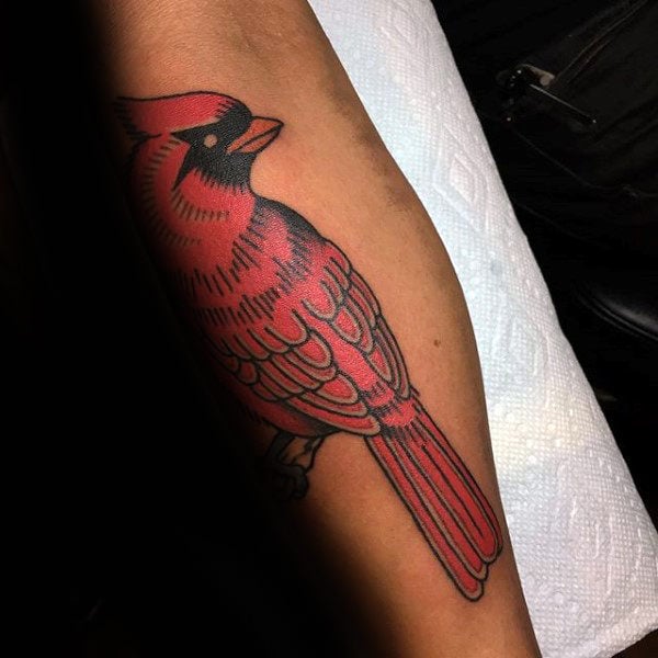 tatuaje pajaro cardenal 19