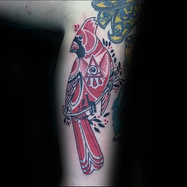 tatuaje pajaro cardenal 25