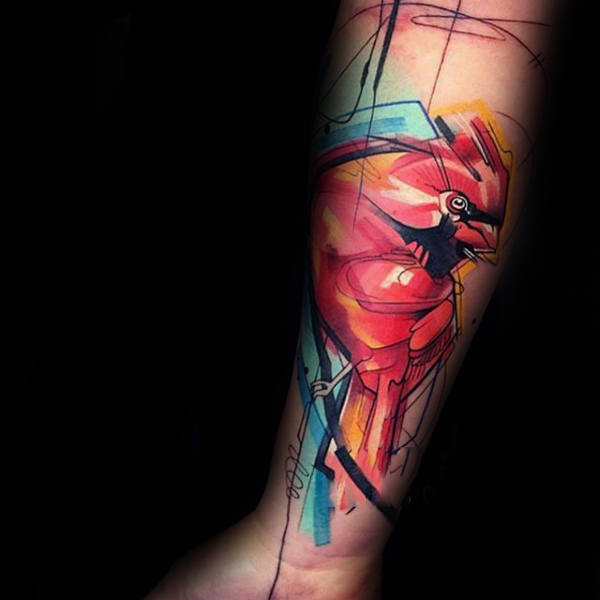 tatuaje pajaro cardenal 35