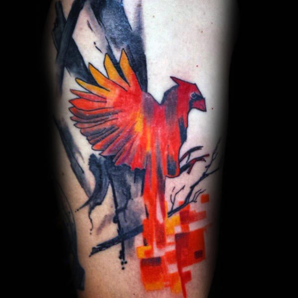 tatuaje pajaro cardenal 41