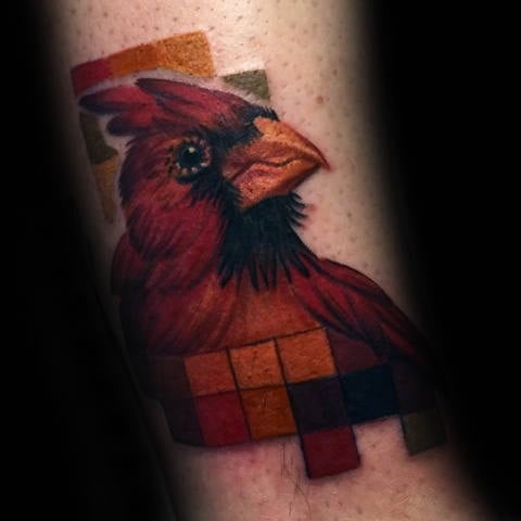 tatuaje pajaro cardenal 45