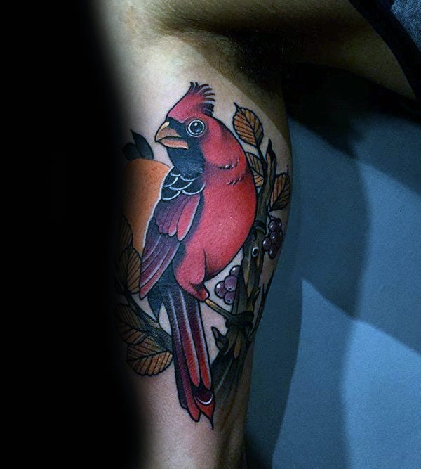 tatuaje pajaro cardenal 59