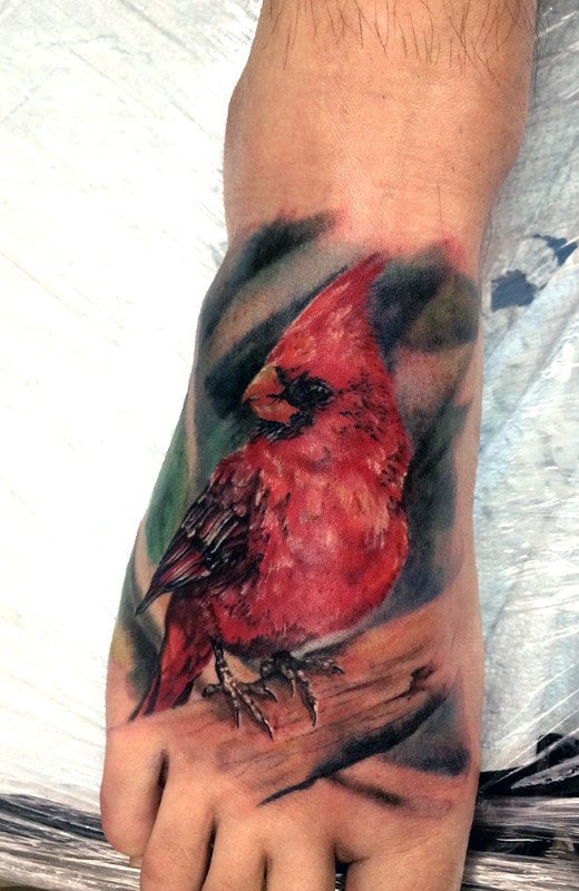 tatuaje pajaro cardenal 63