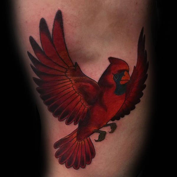 tatuaje pajaro cardenal 83