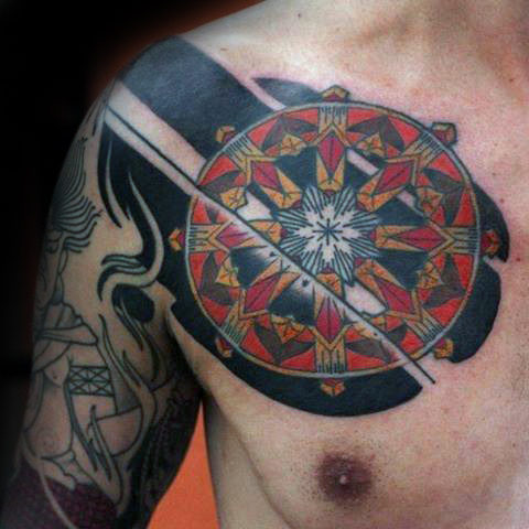 tatuaje rueda dharma 43