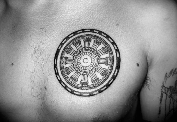 tatuaje rueda dharma 61