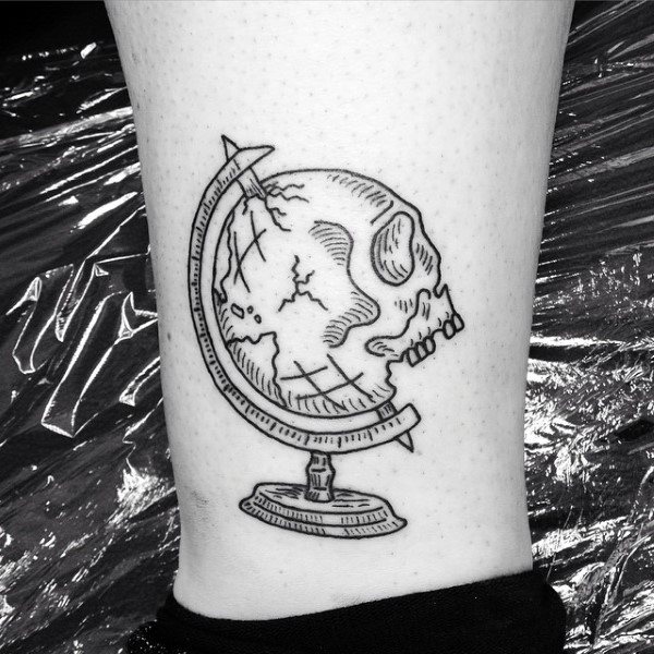 tatuaje bola mundo globo terraqueo 117