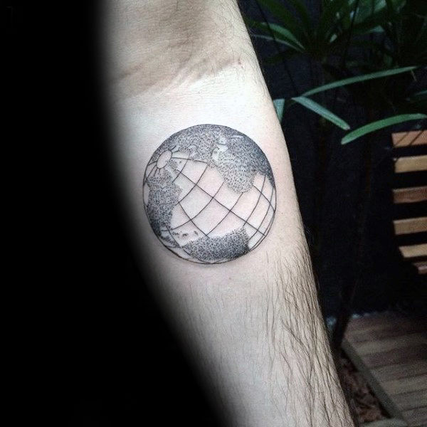 tatuaje bola mundo globo terraqueo 121