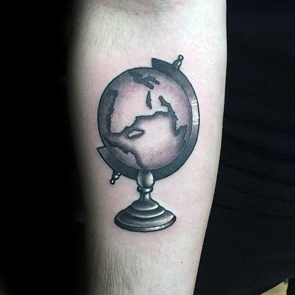 tatuaje bola mundo globo terraqueo 123