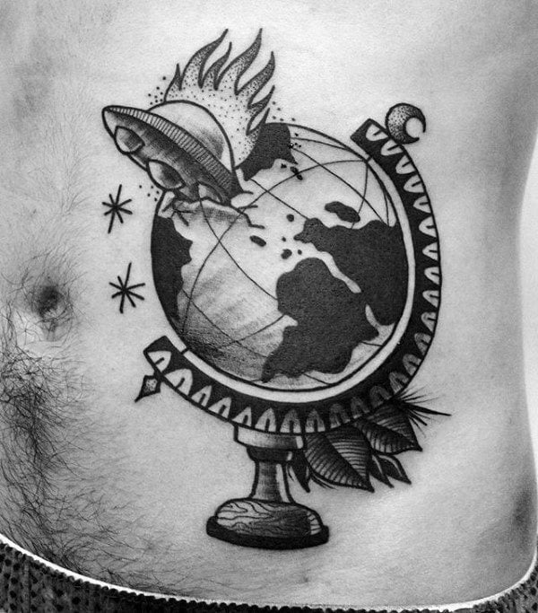 tatuaje bola mundo globo terraqueo 125