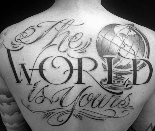 tatuaje bola mundo globo terraqueo 127