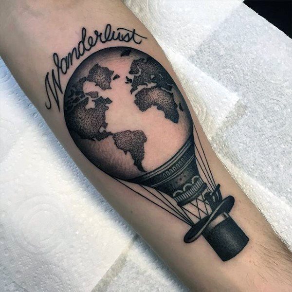 tatuaje bola mundo globo terraqueo 143
