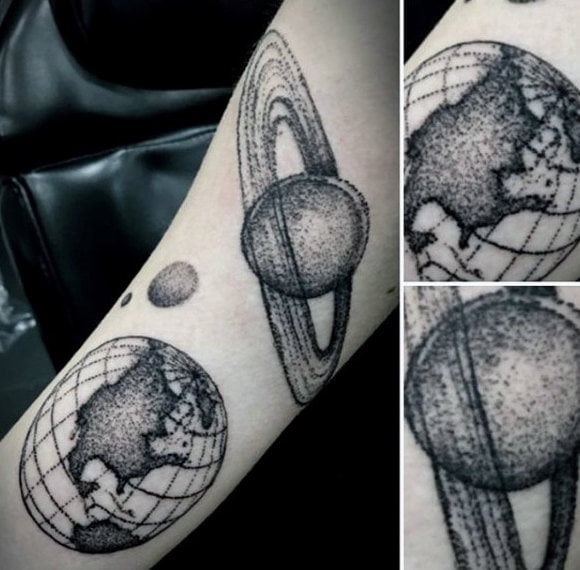 tatuaje bola mundo globo terraqueo 19