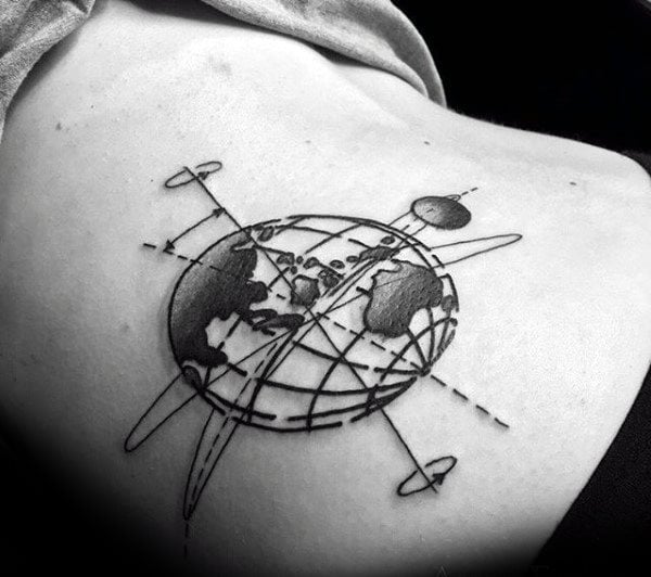 tatuaje bola mundo globo terraqueo 27