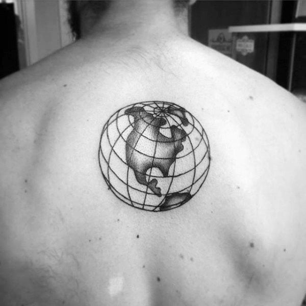 tatuaje bola mundo globo terraqueo 47
