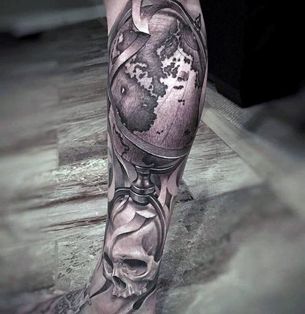 tatuaje bola mundo globo terraqueo 55