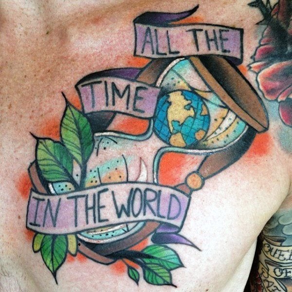 tatuaje bola mundo globo terraqueo 65