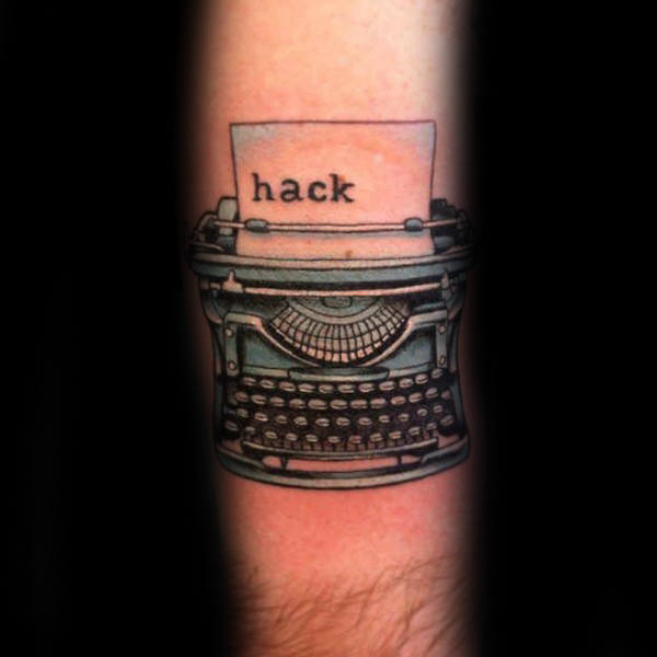 tatuaje maquina de escribir 35