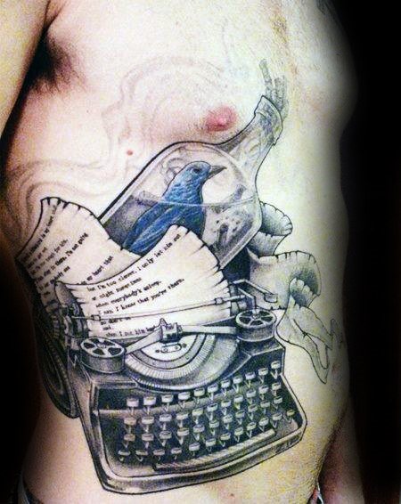 tatuaje maquina de escribir 49