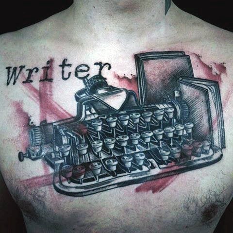 tatuaje maquina de escribir 85