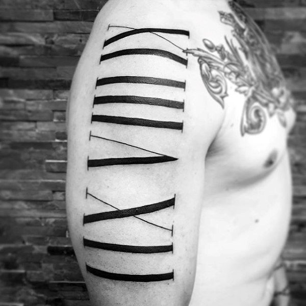 tatuaje numeros romanos 07