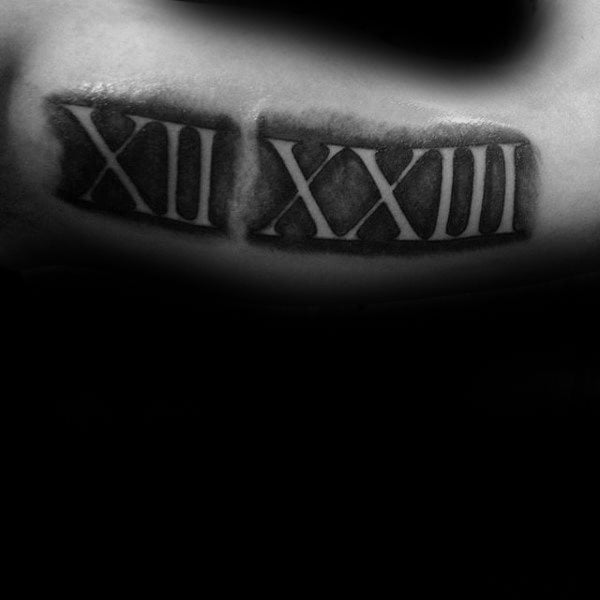 tatuaje numeros romanos 147