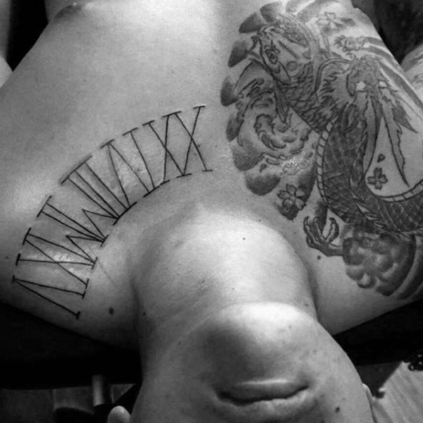 tatuaje numeros romanos 91