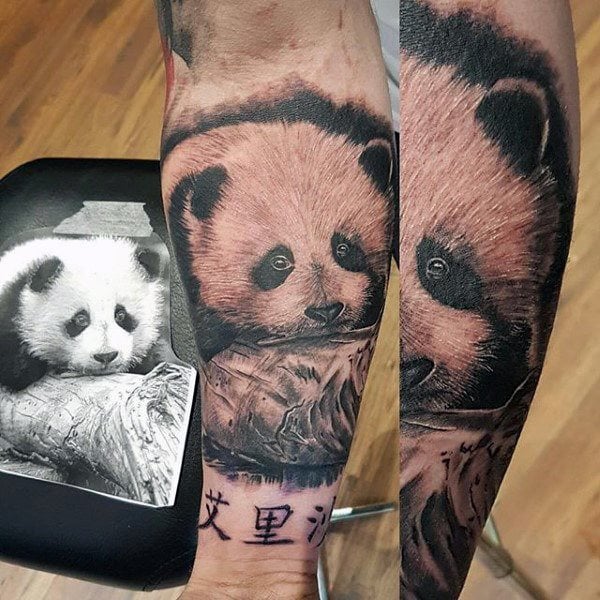 tatuaje oso panda 157