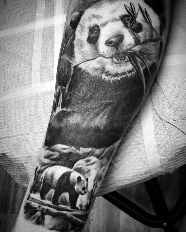 tatuaje oso panda 159