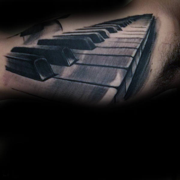 tatuaje piano teclado 83