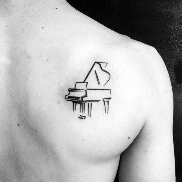 tatuaje piano teclado 95