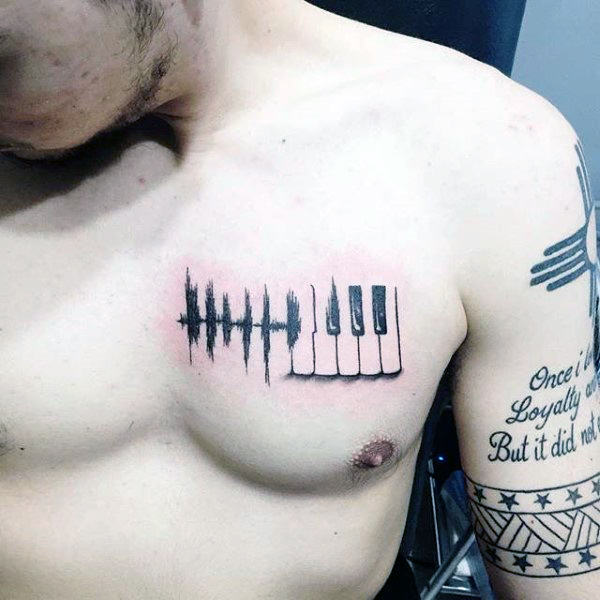 tatuaje piano teclado 97