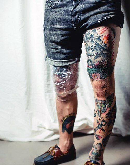 tatuaje pierna 373