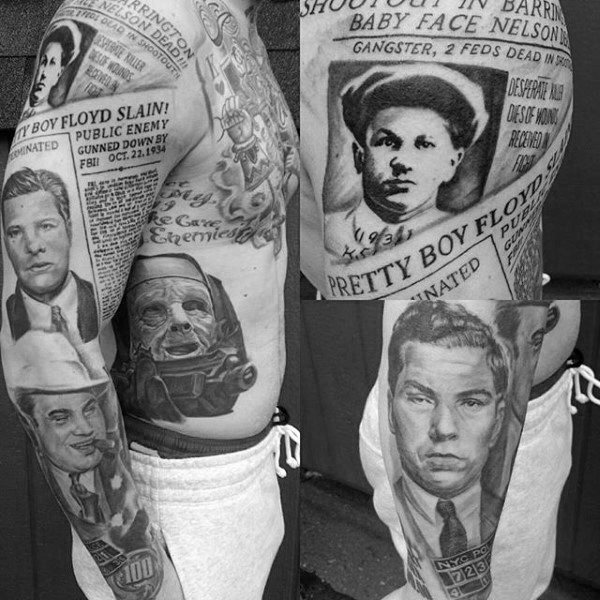 tatuaje gangster 64