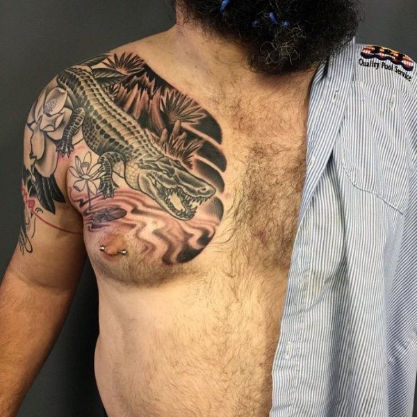 tatuaje caiman para hombre 28