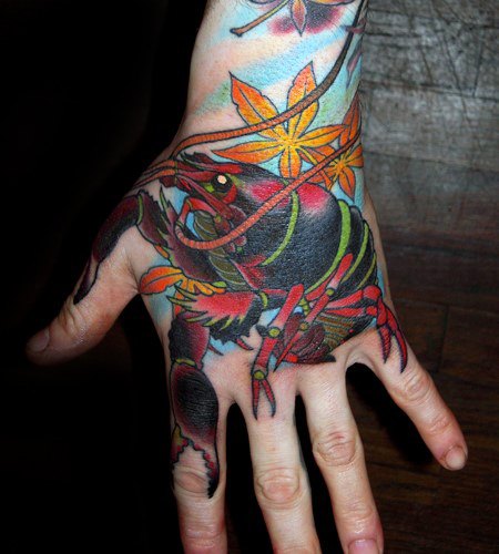 tatuaje cangrejo para hombre 06