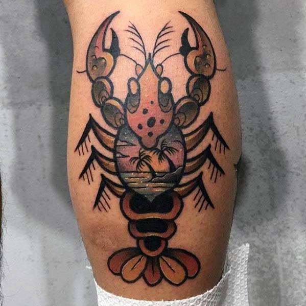 tatuaje cangrejo para hombre 19