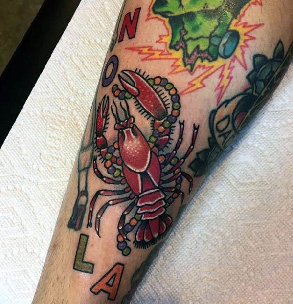 tatuaje cangrejo para hombre 35