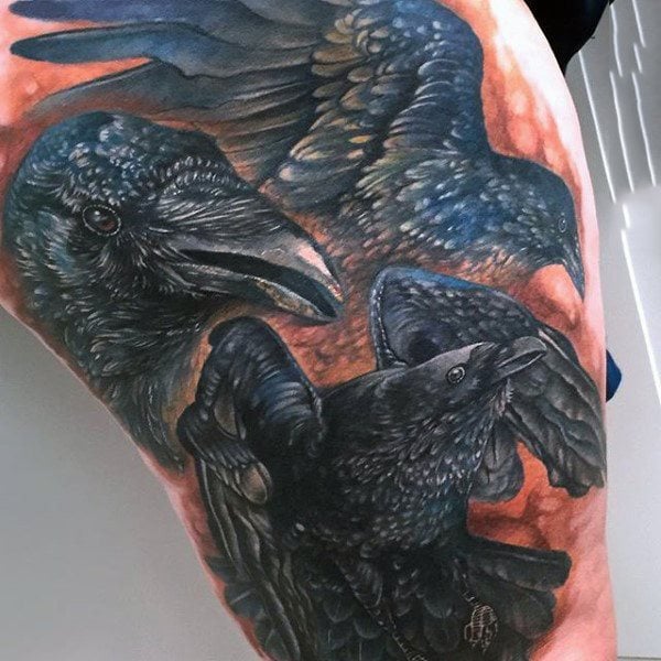 tatuaje cuervo negro para hombre 100