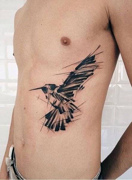 tatuaje cuervo negro para hombre 76