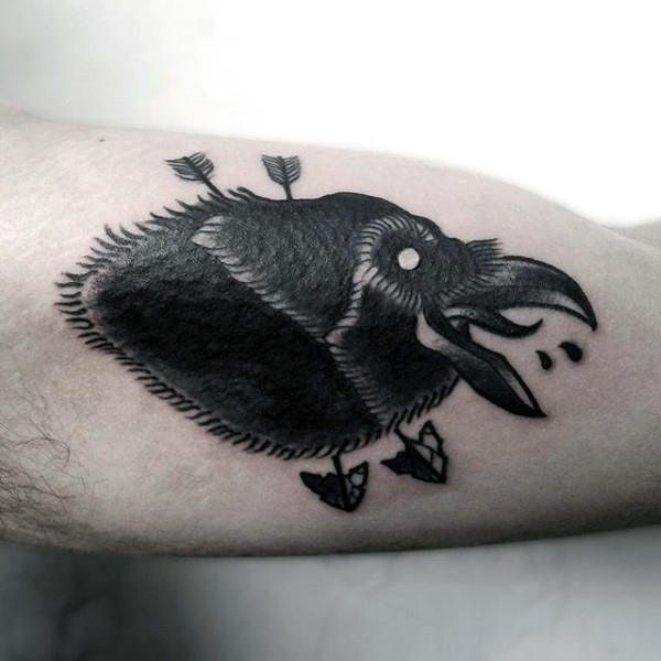 tatuaje cuervo para hombre 57